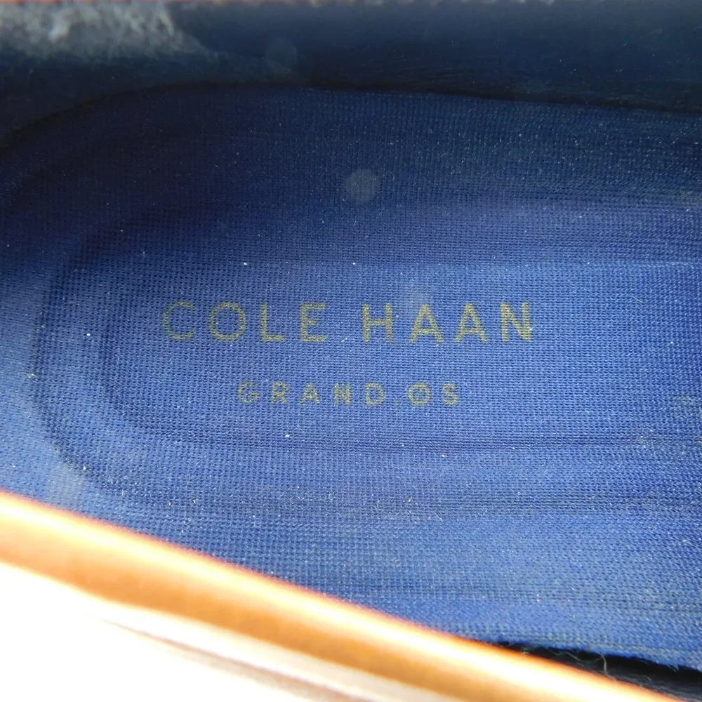 COLE HAAN Cognac Brown Leather Slip-on Penny Loafers Men's Shoes 11